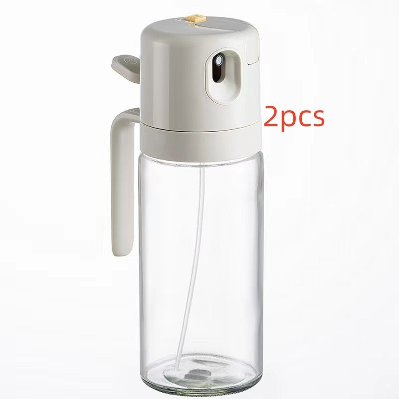 2 in 1 Ölsprühflasche BBQ Speiseölspender Olivenölausgießer Sprüher Küche Backöl Mister Essigflasche